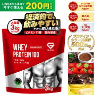 【LINE200円OFFクーポン×20日20時~ポイント5倍】グロング プロテイン ホエイプロテイン 3kg スタンダー…