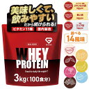 【20日はポイント10倍&500円クーポン/条件有】グロング プロテイン ホエイプロテイン 3kg ベーシック 風味付き ビタミ…