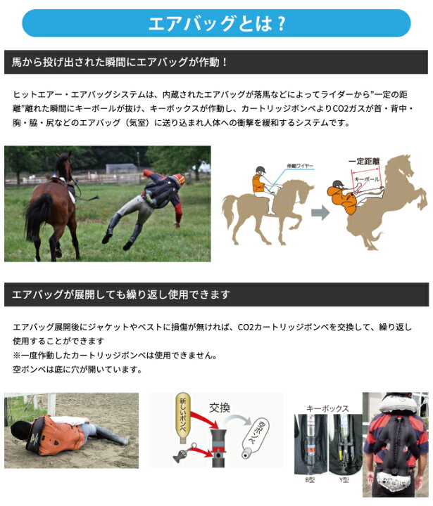 楽天市場】乗馬 ヒットエアー エアバッグ hit-air ベスト プロテクター  