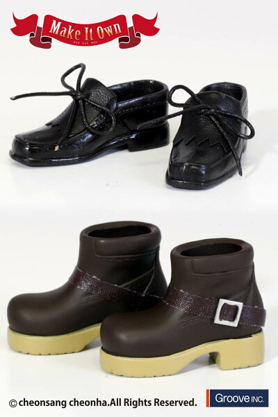 TAEYANG用 MS-011 Shoes Selection/ タッセルシューズ（ブラック）× ショートブーツ（ブラウン）