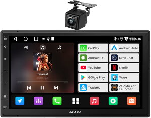 Android �J�[�i�r 2DIN 7�C���` �f�B�X�v���C �I�[�f�B�I Wi-Fi Bluetooth USB�e�U�����O CarPlay&Android Auto���C�����X �o�b�N�J���� ACR-230