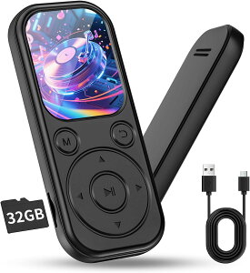 MP3�v���[���[ Bluetooth5.4 32GB �ő�128GB�g���\ HIFI���� �X�s�[�J�[���� 1.8�C���`���� �f�W�^���I�[�f�B�I�v���[���[ ���y�v���[���[ AMP-032a