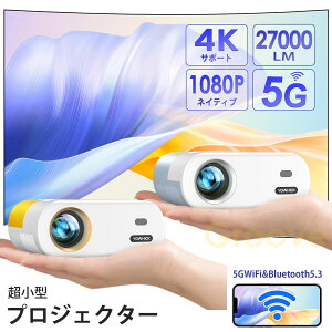 �v���W�F�N�^�[ ���^ 27000LM 5G WiFi Bluetooth 4K�Ή� ���A��1080P ��`�␳ ���o�C���v���W�F�N�^�[ HiFi�X�s�[�J�[ �V��݂�� �z�[���V�A�^�[ APJ-075