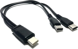 USB ^CvC ҃P[u 5A }[d 20cm Type C IX to 2 USB ^CvC IX Y2P[u, @\2 in 1 USB^CvC YXvb^P[u SAC-125