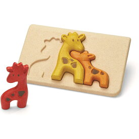 プラントイ 木のおもちゃ キリンのパズル 知育玩具