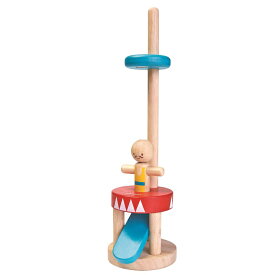 プラントイ 木のおもちゃ ジャンピングアクロバット 人形 飛び出す 幼児 知育玩具 かわいい