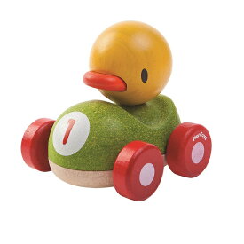 プラントイ 木のおもちゃ ダックレーサー あひる ベビー用 車 木製玩具 知育玩具