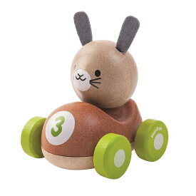 プラントイ 木のおもちゃ バニーレーサー うさぎ ベビー用 車 木製玩具 知育玩具