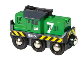 BRIO ブリオ 木製レール 木のおもちゃ 電動 バッテリーパワー 貨物輸送エンジン ライト付