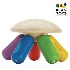 プラントイ 木のおもちゃ ふわふわクラゲ 木製 知育玩具 指先 感覚