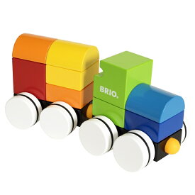 BRIO ブリオ 木のおもちゃ スタッキングトレイン 白タイヤ マグネット 列車 カラフル 積木 磁石 プッシュトイ かわいい