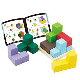 賢人パズル 知の贈り物 組み合わせパズル 絵合わせ 立体ブロック カラフル 木のおもちゃ 知育玩具
