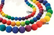 木のおもちゃ ベリデザイン 知育玩具 ドイツ製 BD木のビーズミックス・20mm 12色36コ入り ネックレスや小…