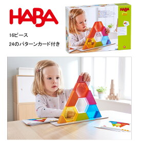 HABA ハバ 木のおもちゃ クリスタルブロック 積み木 積木 プリズムブロック パターンカード 大きいブロック