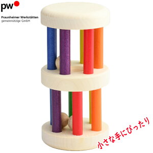 PW サウンドラトル・タワー 木のおもちゃ ラトル ガラガラ 知育玩具 プラウンハイマー社 PW ドイツ製 ベビー用 玉落とし 木製玩具