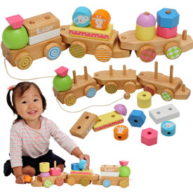ANIMALプルトイ 木のおもちゃ 知育玩具 汽車 形遊び 積み木