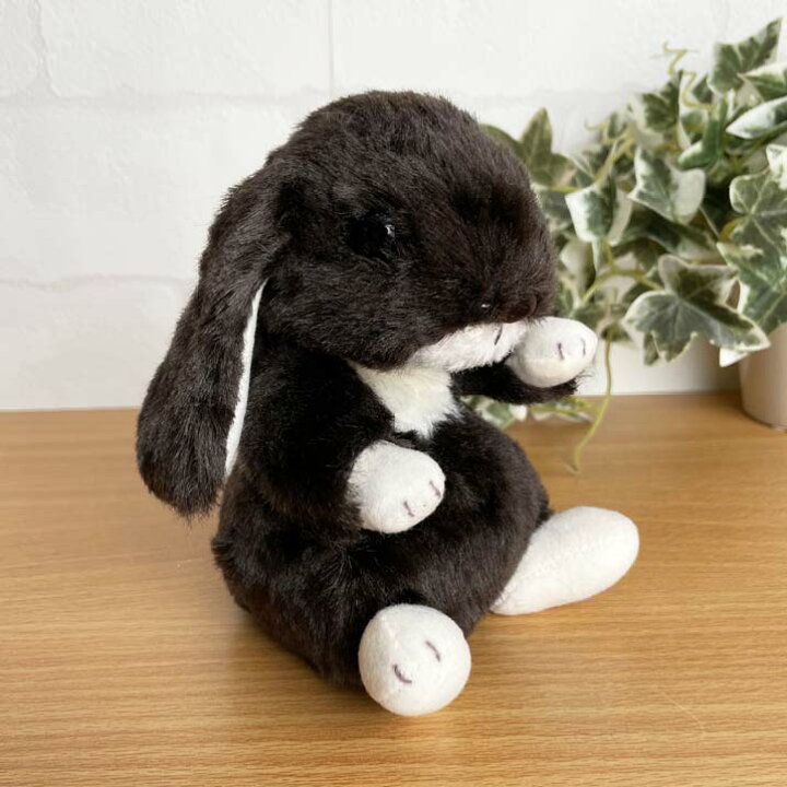 楽天市場】うさぎ ぬいぐるみ ロップイヤー S ダークブラウン 垂れ耳 