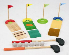 木のおもちゃ エトボイラ ゴルフセット パター ゲーム 子供