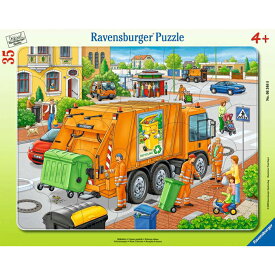 ジグソーパズル 子供用 ゴミ収集車 35ピース 知育玩具 4歳から ラベンスバーガー Ravensburger