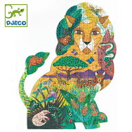 DJECO ジェコ パズアート ライオン 350ピース ジグソーパズル 知育玩具 おしゃれ PUZZ ART LION