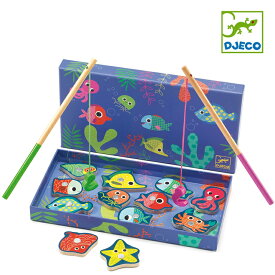 DJECO ジェコ カラー フィッシングゲーム さかな釣り 知育玩具 マグネット 木製 木のおもちゃ 魚つり