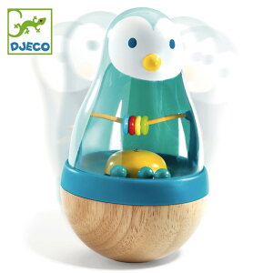 DJECO ジェコ ローリー ピンギー 起き上りこぼし ペンギン 木のおもちゃ 知育玩具 かわいい おきあがりこぼし