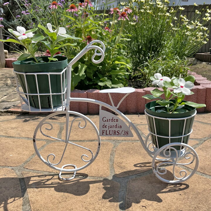 フラワースタンド36.61 インチ L 金属自転車プラントスタンド手描きスタンディングプランターフラワーホルダー屋内屋外家庭菜園パテ 楽天市場】プランタースタンド 自転車 3号鉢 フラワートライシクル ホワイト 三輪車 アイアン ガーデンオブジェ 庭 飾り ガーデニング 雑貨 :  木のおもちゃと雑貨 Sora
