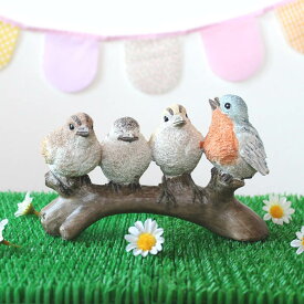 インテリアオブジェ 4羽の話　とり 鳥の雑貨 置物 バード おしゃれ 鳥のオブジェ