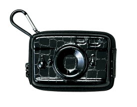 カメラ型デジカメケース ハード クロコ ブラック 黒