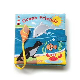 サウンドブック オーシャンフレンズ 布絵本 音が鳴る 鳴き声 おもちゃ 布製 知育玩具 海の生き物 魚 DEMDACO
