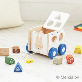 木のおもちゃ おさんぽパズルカー ミッフィー 木製 プルトーイ パズルボックス 知育玩具