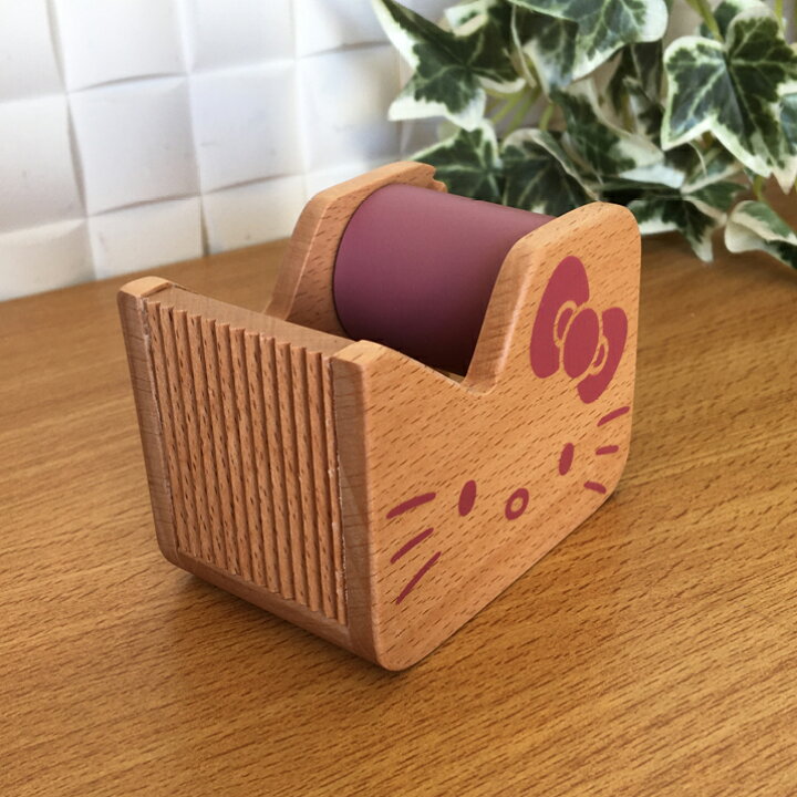 楽天市場】ハローキティ マスキングテープカッター 木製 かわいい 