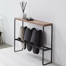 天板付きスリッパラック タワー tower ブラック スリッパ収納 スリッパ立て ルームシューズ 玄関 スタンド 便利 おしゃれ 収納