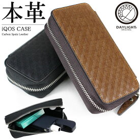 【本日限定ポイント最大20倍】 アイコス ケース IQOS IQOSケース 本革 レザー ケース アイコスケース 革 ファスナー 全部 収納 ポーチ 電子タバコ カバー シガレット 可愛い メンズ レディース ブランド 黒 茶 全部収納