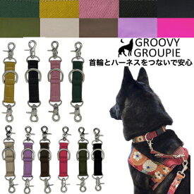 ジョイントリード 便利 首輪 ハーネス まとめる ジョイント リード レバーナスカン SS 超小型 S小型犬 M 中型犬 丈夫な 【PPテープ ツイル】 ダブルナスカン ダブルリードをシンプルに【 送料無料 】
