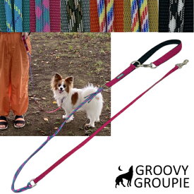 アウトドア用リード　超小型犬・小型犬【Sサイズ】ネオプレンクッション付きで優しい　PPテープ＆パラコート　送料無料