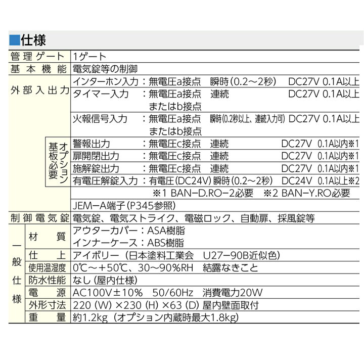 楽天市場】美和ロック MIWA BAN-DS1 2線式電気錠操作盤（1回線）【送料 
