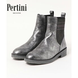 Pertiniペルティニ 202W16597 サイドゴアブーツ ダークシルバー ground 靴 本革レビューキャンペーン実施中