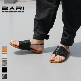 BARI KIRA35 トングフラットサンダル バリ トングサンダル 本革 フラットシューズ 歩きやすい ground 靴 ブラック キャメル パイソン レビューキャンペーン実施中【10】