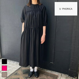 U PHORICA ユーフォリカ パーティー 結婚式 U27-02094-31 セルロースラミーナワンピース ブラック 黒 カーキ パープル レディース ワンピース 春夏 ground 服 レビューキャンペーン実施中 【2310】