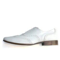 【送料無料】【2016春夏新色】Men'schausser/ショセC725短靴ウィングチップシューズホワイト|ground|靴