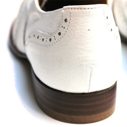 【送料無料】【2016春夏新色】Men'schausser/ショセC725短靴ウィングチップシューズホワイト|ground|靴