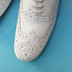 【2014春夏新作】chausser/ショセC279WHITEウィングチップマニッシュシューズ【送料無料】