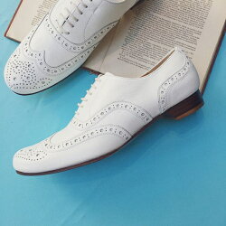 【2018春夏】chausser/ショセ|C-279|WHITE|ウィングチップマニッシュシューズ|春物|ground|靴