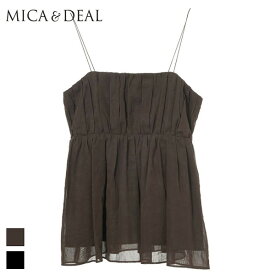 MICA&DEAL マイカ＆ディール コットンシアーボリュームキャミソール 0124201103 ブラウン ブラック 大人かわいい カジュアル ground レビューキャンペーン実施中【2410】