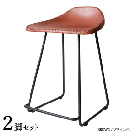 商品名| MSL460スツール 小椅子【2脚セット】カラー| ブラウン色サイズ| 幅42×奥行き36×高さ56cm/座面高：46cm本革張り ハンドメード スチール脚 ヴィンテージスタイル 組み立て商品 店舗用コントラクトにも