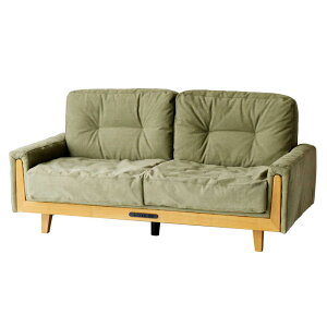 クーポン祭り開催中!【1台単品】商品名:RUS ワイド2人掛けソファ USB・コンセント付き カラー:カーキー/グリーン(全2タイプ)サイズ:幅160×奥行き84×高さ79cmローソファーにも 三人掛け ク