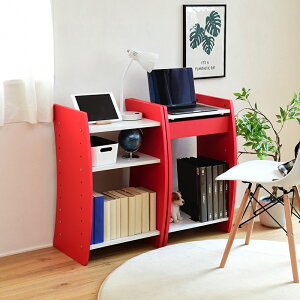 クーポン祭り開催中!ドレッサー デスク WAVY ロータイプ ハイタイプ スリム 省スペース コンパクト 収納 棚 おしゃれ 幅46 高さ150.5 高さ調節 ホワイト ブラウン 赤 ナチュラル コンパクト 木