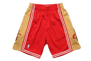 MITCHELL & NESS SWINGMAN MESH SHORTS (CLEVELAND CAVALIERS/2003-2004/RED×GOLD)�~�b�`�F��&�l�X/�o�X�P�b�g�{�[���V���[�c/�N���[�������h�L���o���A�[�Y/���b�h×�S�[���h
