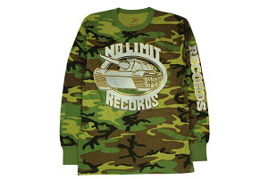 NO LIMIT RECORDS FOREVER L/S T-SHIRT(WOODLAND CAMO)�m�[���~�b�g���R�[�h/�����O�X���[�u�e�B�[�V���c/�E�b�h�����h�J��
